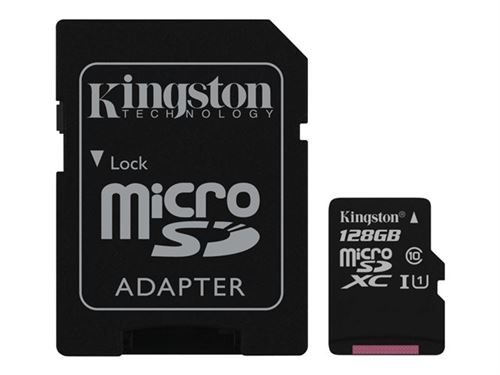 Kingston - carte mémoire flash - 128 Go - microSDXC UHS-I
