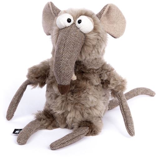 sigikid BEASTS, Peluche pour Adultes et Enfants, Souris, Quick & Dirty, Beasts Town, Gris, 39161
