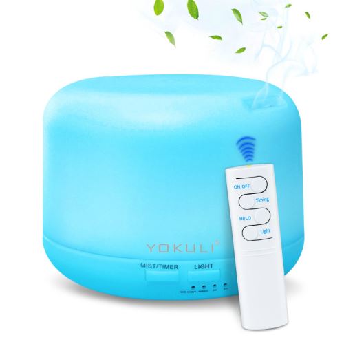 YOKULI - Humidificateur à Ultrasons 300ml avec Télécommande LED - Blanc