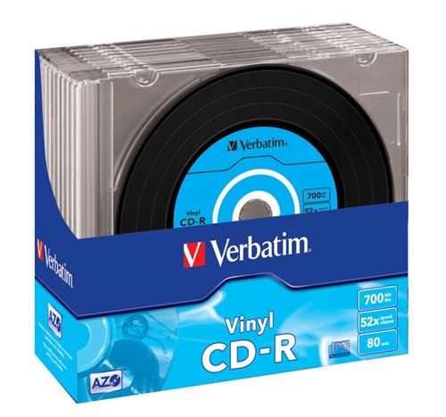 Verbatim Data Vinyl - 10 x CD-R - 700 Mo 52x - boîtier CD étroit