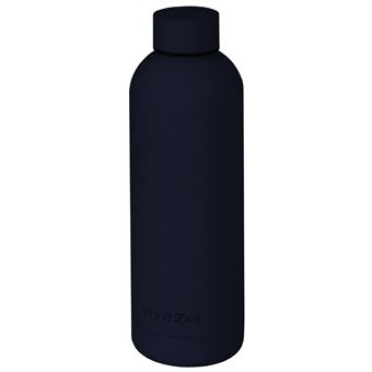 Bouteille, gourde isotherme chaud ou froid en acier inoxydable, réutilisable - 500 ml - Gris anthracite - Vivezen - 1
