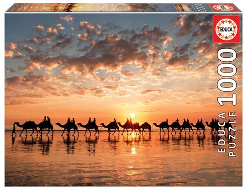 EDUCA - Puzzle - 1000 CRÃ‰PUSCULE DORÃ‰ A CABLE BEACH, AUSTRALIE