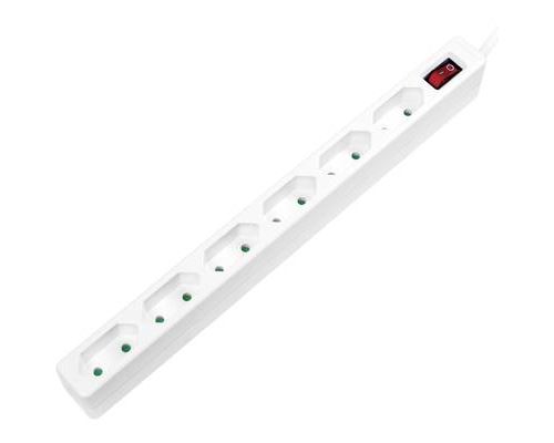 Bloc multiprise avec interrupteur LPS232 x6 blanc contact de protection
