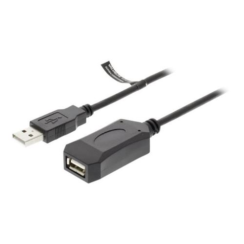 Nedis - USB-verlengkabel - USB (M) naar USB (V) - USB 2.0 - 5 m - actief - zwart