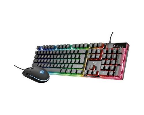 Trust GXT838 Azor USB Kit souris + clavier éclairé allemand, QWERTZ, Windows noir