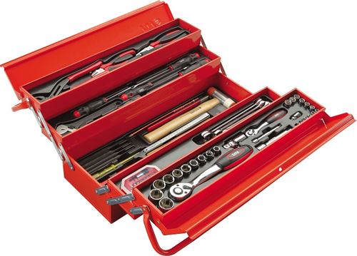 Composition de 113 outils avec caisse de maintenance métallique - SAM OUTILLAGE - CP-113BOX