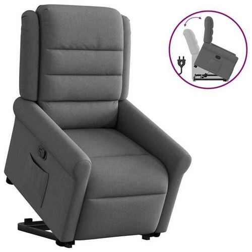 VIDAXL - Fauteuil de relaxation - Inclinable - Gris - Image 2