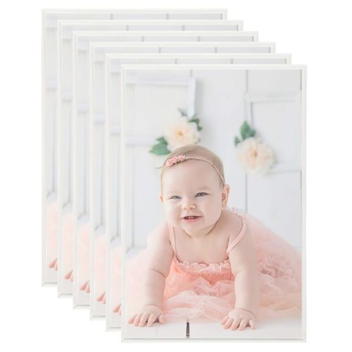 vidaXL Collage de cadres photo 5 pcs de mur table Argenté 28x35 cm MDF