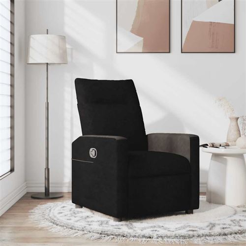 VIDAXL - Fauteuil de relaxation - Fauteuil réglable - Noir - Image 2