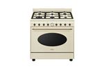 Centre de cuisson "Coloniale" 90 cm, 6 brûleurs gaz dont 1 ultra-rapide 3,5 kW, four multifonction (9 dont double chaleur tournante), nettoyage vapor clean