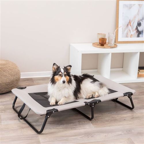 Trixie Stretcher chaise longue pour chien gris / noir