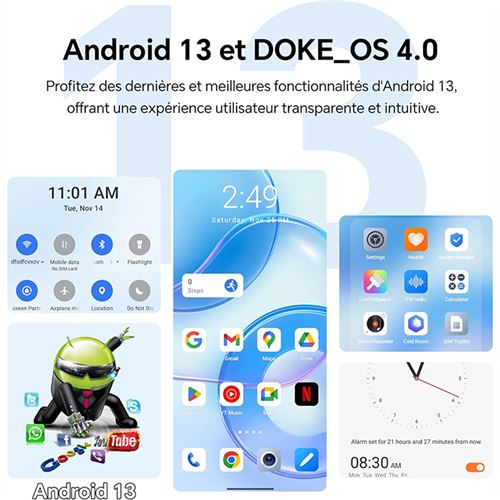 34€ sur Téléphone Portable Pas Cher OSCAL C70 10Go+128Go/1To  Extensible,Android 12,Octa-Core,50MP+8MP,5180mAh,6.56 HD+,4G Dual SIM,Face  ID - Gris - Smartphone - Achat & prix