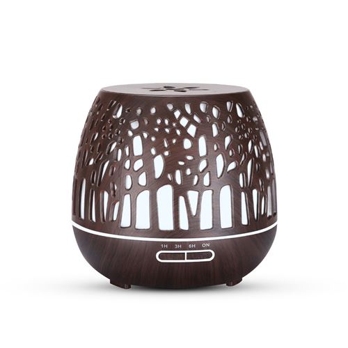 Non Communiqué Noir Diffuseur D'huiles Essentielles 400 Ml Avec Des Couleurs Variables De Lumière Led - Image 1