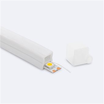 TechBrey Profilé Néon SFLEX 12x12 Courbe Verticale pour Rubans LED IP20 jusqu'à 8 mm 2 m - 1
