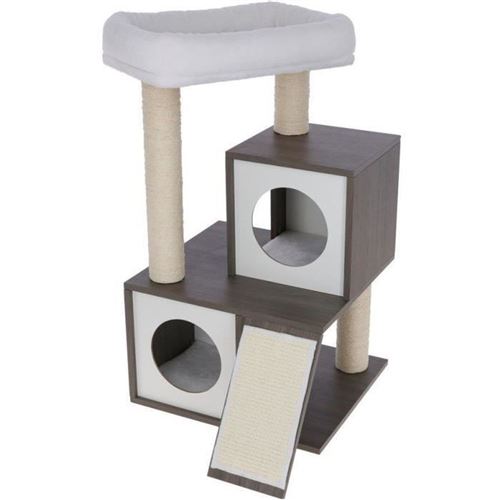Kerbl - Arbre a chat - 48x44x86cm - Flair Blanc/gris - Sisal