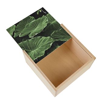 Boîte En Bois Déco Mer Et Océan - Coffret Rangement 11x11x3.5 Cm - Style Marin