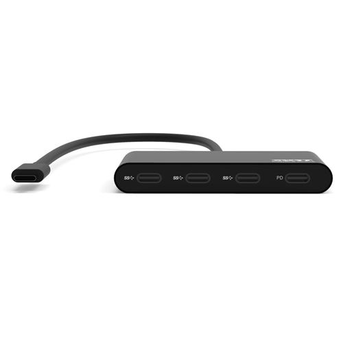PORT Connect - Concentrateur (hub) - 3 x USB-C + 1 x USB-C (alimentation électrique) - de bureau