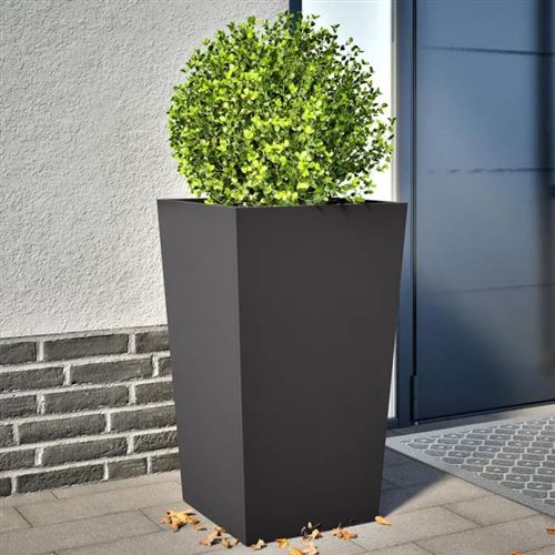 VidaXL - Jardinière acier, One Size, Noir