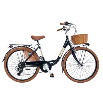 Vélo de ville confortable avec panier vintage pour femme, vélo