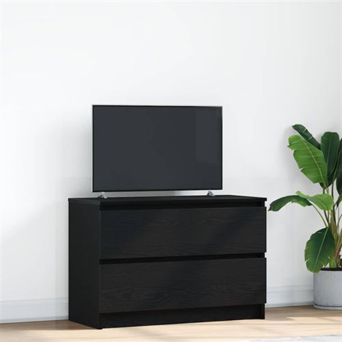 Non Communiqué Noir Meuble Tv 80X35x54 Cm Bois D Ingénierie