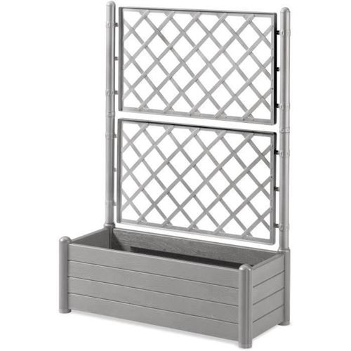 Non Communiqué Gris Stefanplast - Bac A Fleur Italia - Rectangulaire Avec Treillis Stone