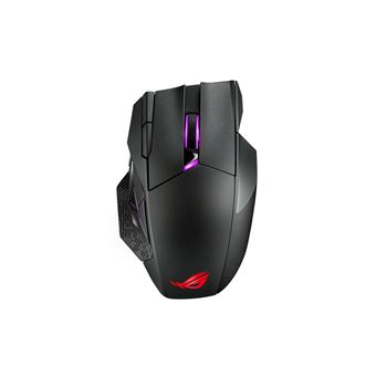 ASUS ROG Spatha X - Souris - pour droitiers - optique - 12 boutons - sans fil, filaire - USB, 2.4 GHz - noir