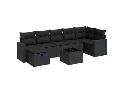Non Communiqué Noir Salon De Jardin Modulable Vidaxl Rotin 8 Pieces X 65.5 X 69 8 Personnes