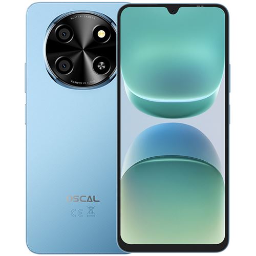 5G Oscal TIGER 8 Téléphone Portable Débloqué 6,88 pouces 12Go+128Go/SD 2To 5000mAh Android 15 NFC Dual SIM GPS - Bleu