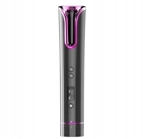 Fer à friser automatique intelligent sans fil LCD USB chargeant portable pour le voyage gris