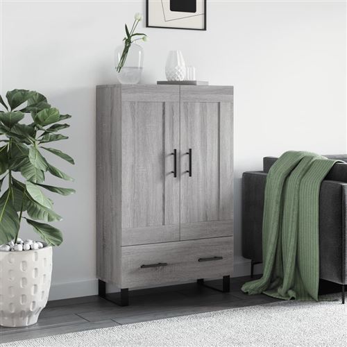vidaXL - Buffet Haut - Meuble de Rangement - Style Moderne - Gris - Image 3