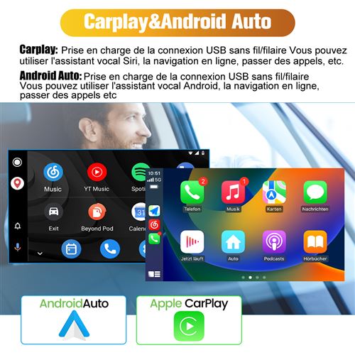 Adaptateur sans fil AWESAFE pour Android Auto et Carplay filaires