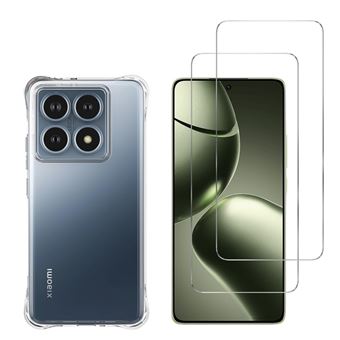 Coque antichoc pour Xiaomi 14T et 2 Verres Trempé Film Protection Ecran Phonillico® - 1