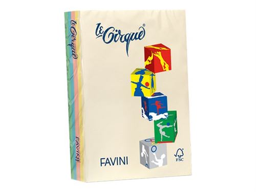 FAVINI HOME-OFFICE BASIC Le Cirque Mix - A4 (210 x 297 mm) - 160 g/m² - 250 feuille(s) papier uni