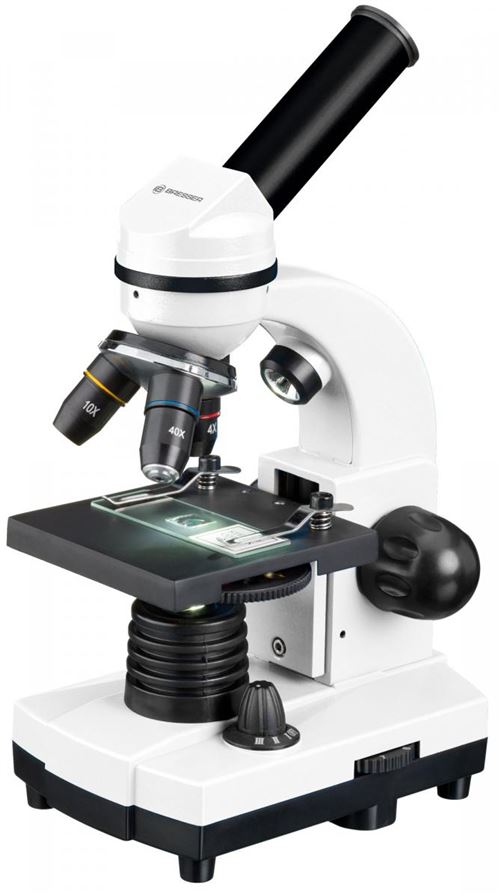 Bresser Junior Biolux SEL 40 1600x microscope, blanc, avec cas