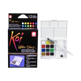 Sakura Koi Pocket Field sketch box - Peinture - 12 parties - aquarelle - couleurs assorties - 1