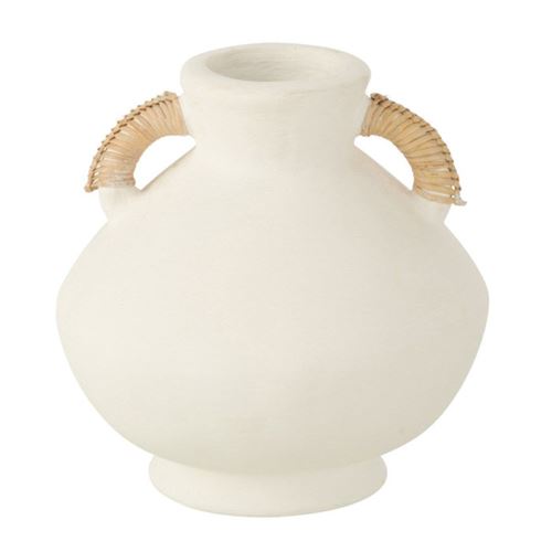 Generique Blanc Vase Déco "Léo" 30Cm & Naturel - Image 3