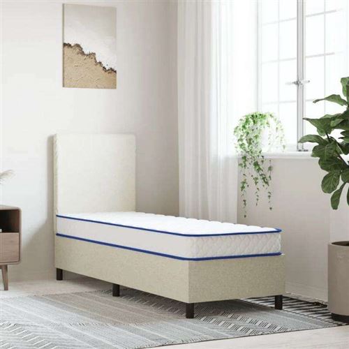Matelas en mousse à mémoire de forme blanc 70x200x17 cm doux vidaXL