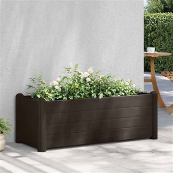 vidaXL Lit surélevé de jardin PP Moka 100x43x35 cm - 1