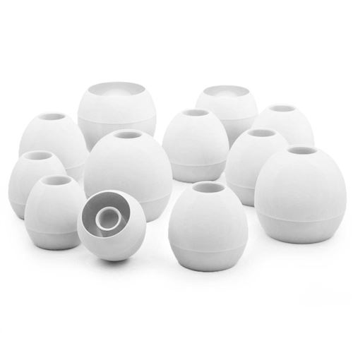 12 Embouts D'oreilles En Silicone Pour JBL Wave 200 TWS - Tailles S, M, L - Confort, Isolation Phonique Améliorée - Blanc