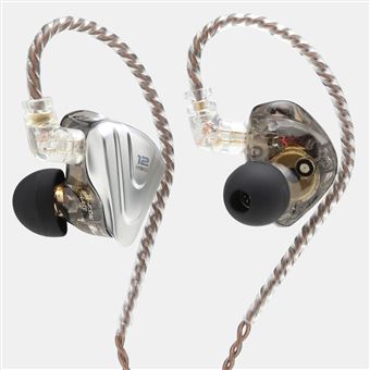 KZ Audio Écouteurs intra auriculaire KZ ZSX Terminator - 5BA+1DD Hybrid 12 Drivers Cyan / Sans microphone - 1