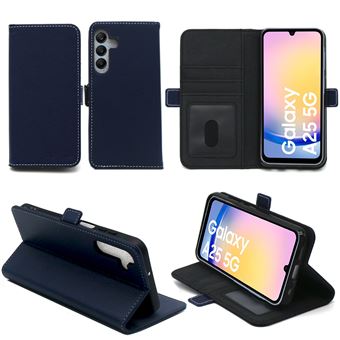 Housse bleue pour Samsung Galaxy A25 5G Etui de protection Portefeuille à Rabat avec Porte Cartes XEPTIO - 1