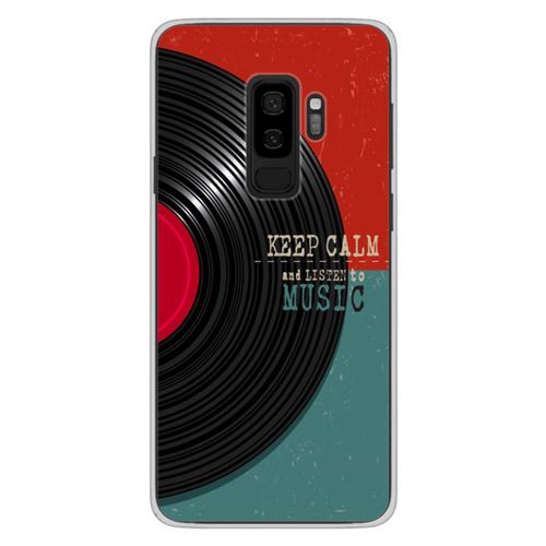Coque en silicone imprimée compatible Samsung Galaxy S9 Plus Keep calm