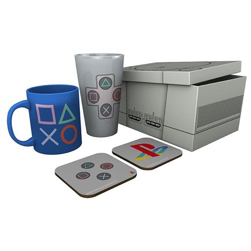 Abysse Corp Multicolore Coffret Cadeau - Playstation - Verre Xxl + Mug + 2 Sous-Verre