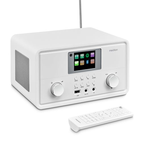 MEDION LIFE® P85027 STEREO INTERNETRADIO 7,1 cm (2,8'') TFT-Display, 25.000+ Internetradiosender & zahlreiche Podcasts, DAB+/UKW-Radio, Bluetooth®, Spotify®-Connect, WLAN, 2 x 10 W RMS