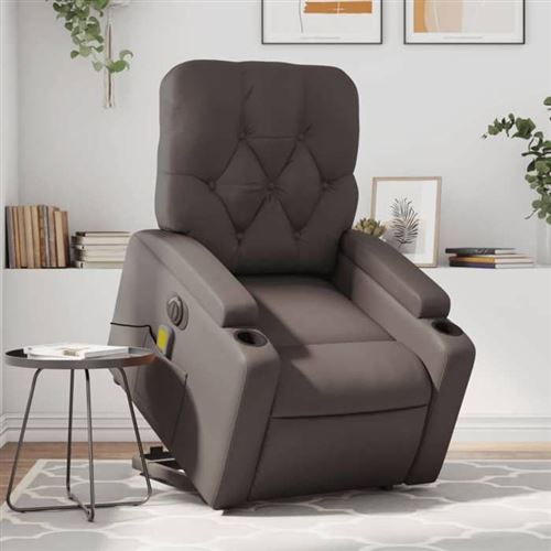 vidaXL Fauteuil Inclinable de Massage Électrique, Chaise de Relaxation avec Dossier et Repose-pied Réglables, Siège de Salon 3204795
