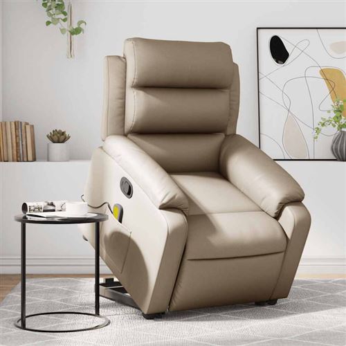 Non Communiqué Marron Vidaxl Fauteuil De Massage, Relaxation Similicuir Cappuccino