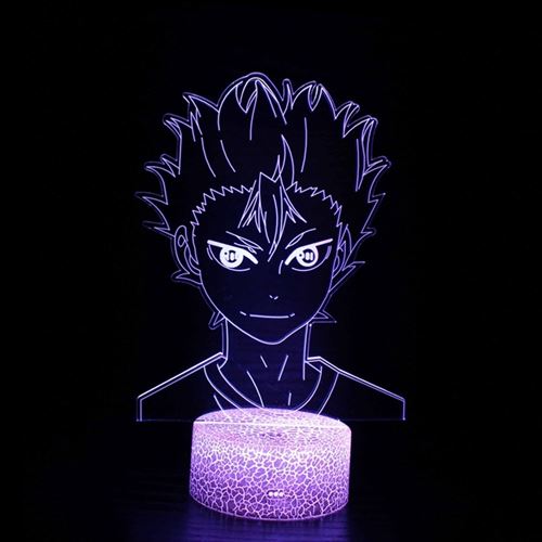 Lampe 3D Tactile Veilleuses Enfant MY1925 Haikyuu 16 Couleurs avec Telecommande