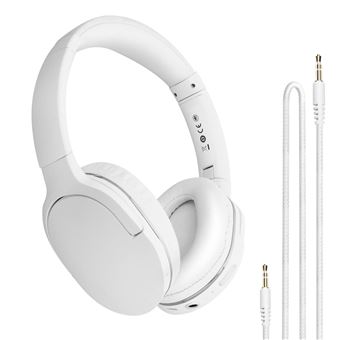 Casque Sans Fil Stéréo Autonomie 40 Heures Pliable Encok D02 Pro Baseus Blanc - 1