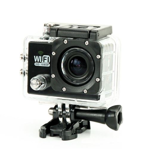 Camera embarqu&eacute;e sports wi-fi lcd caisson &eacute;tanche waterproof full hd noir 64 go yonis