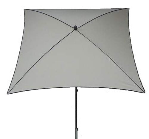 Parasol centré, tissu dralon coloris écru - Dim : 210X130/4 cm - PEGANE -